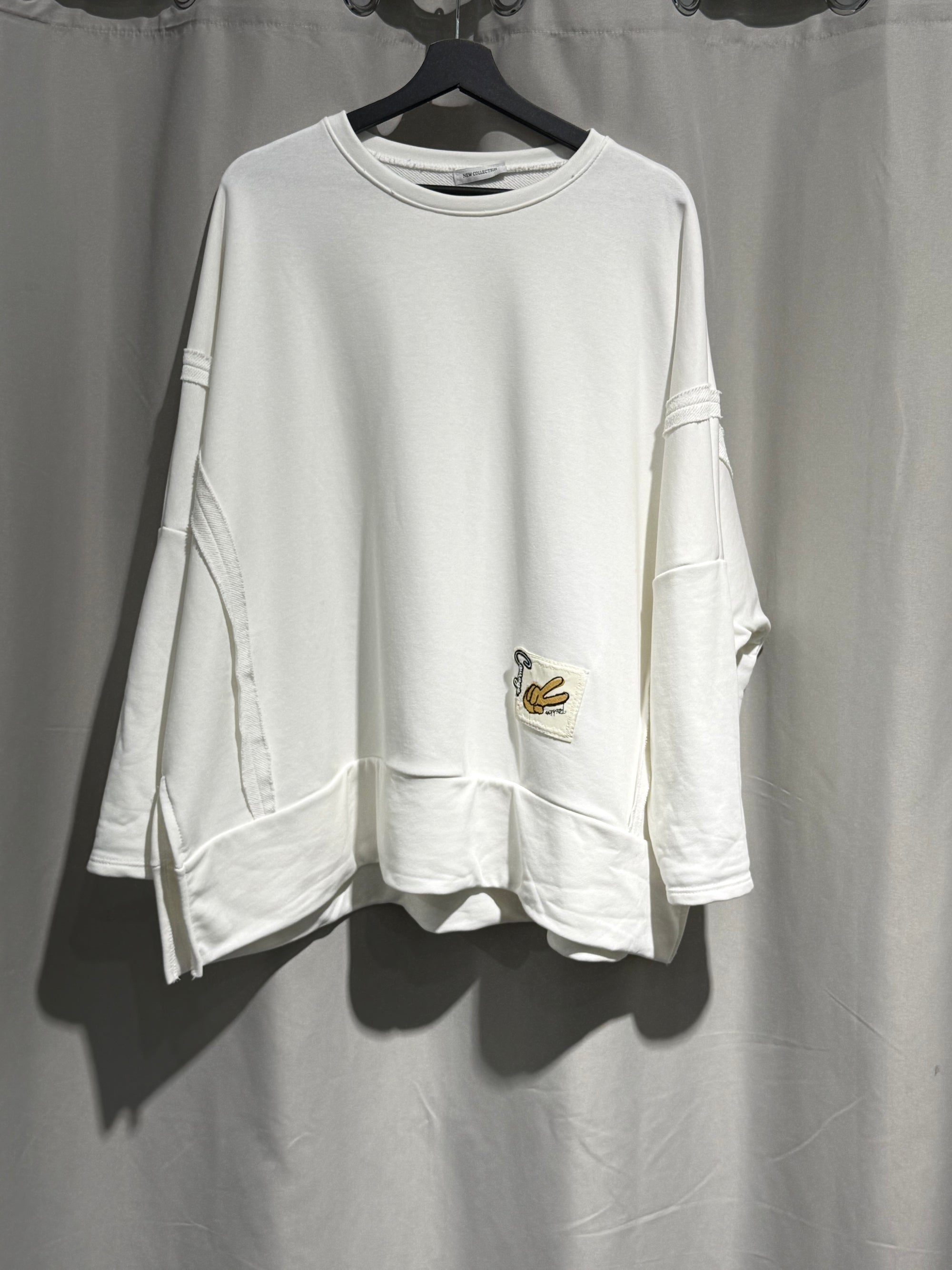 Sweatshirt in Hummelgröße weiß