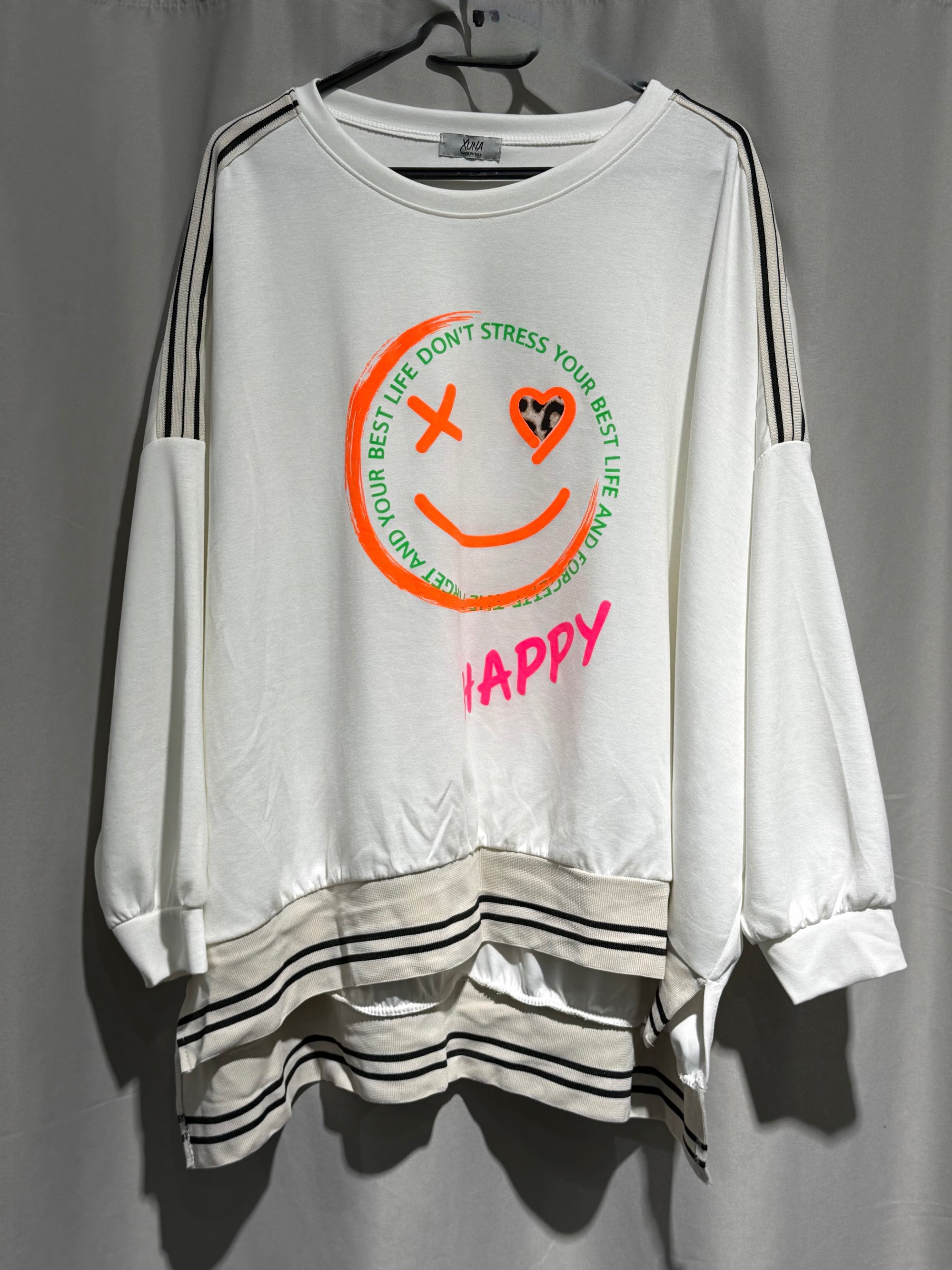 Shirt Big mit Smiley weiß