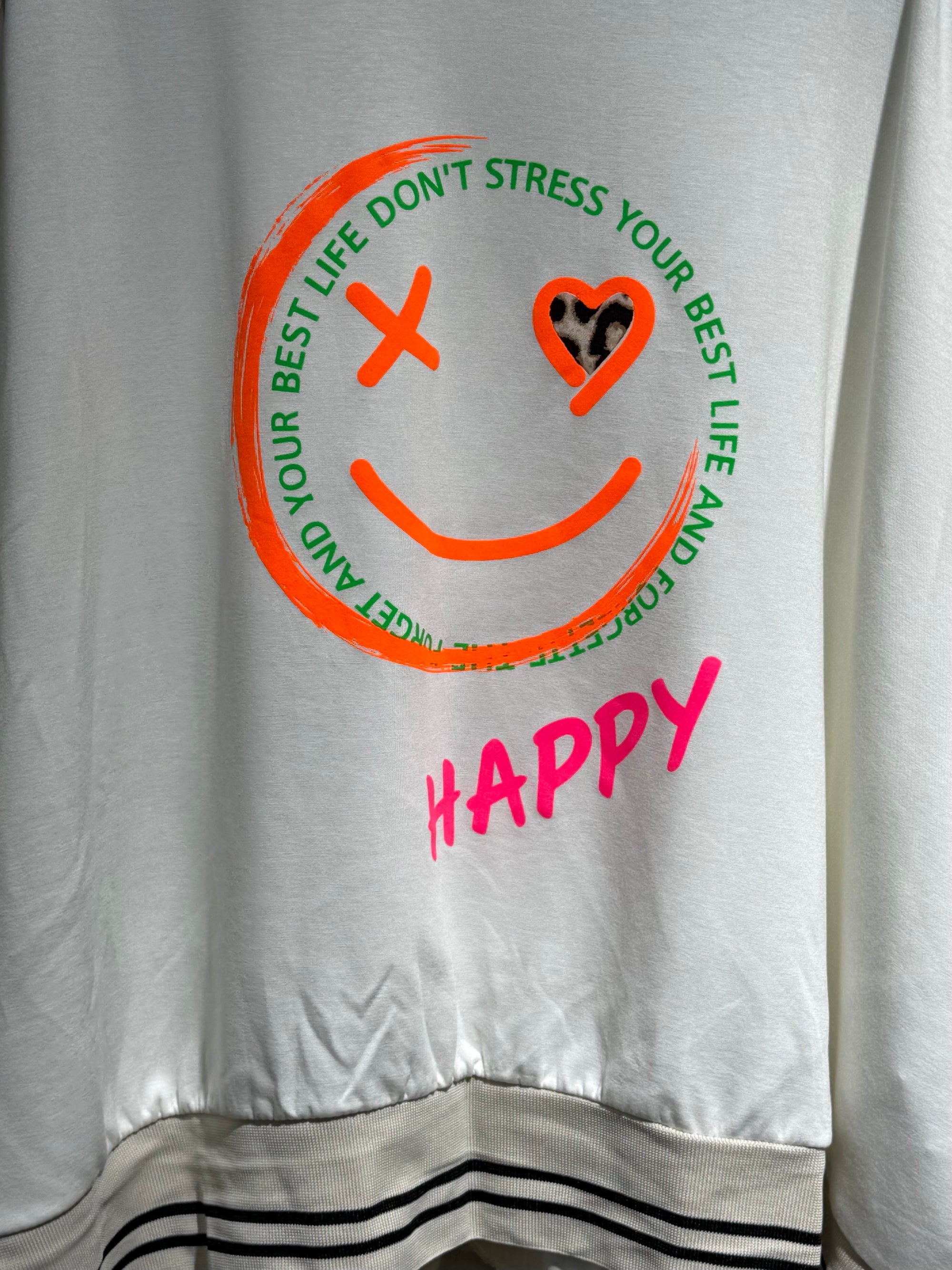 Shirt Big mit Smiley weiß