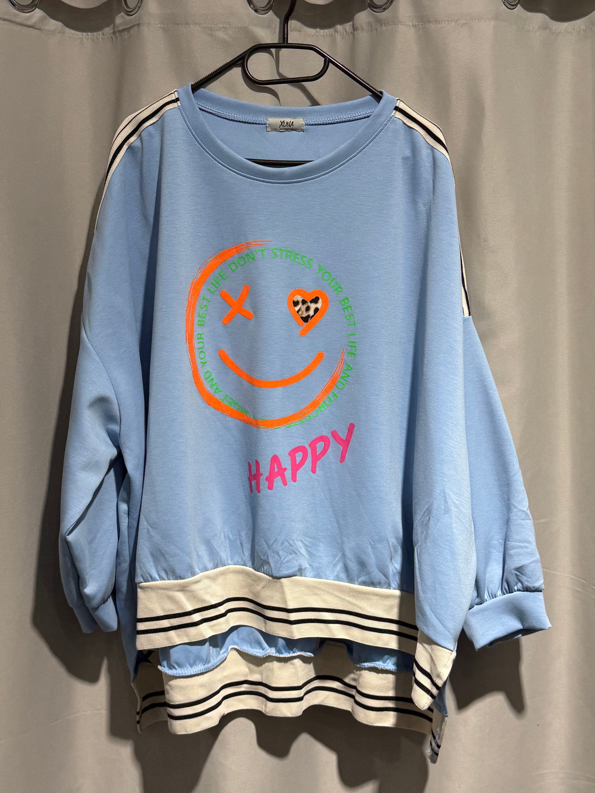 Shirt Big Smiley blau