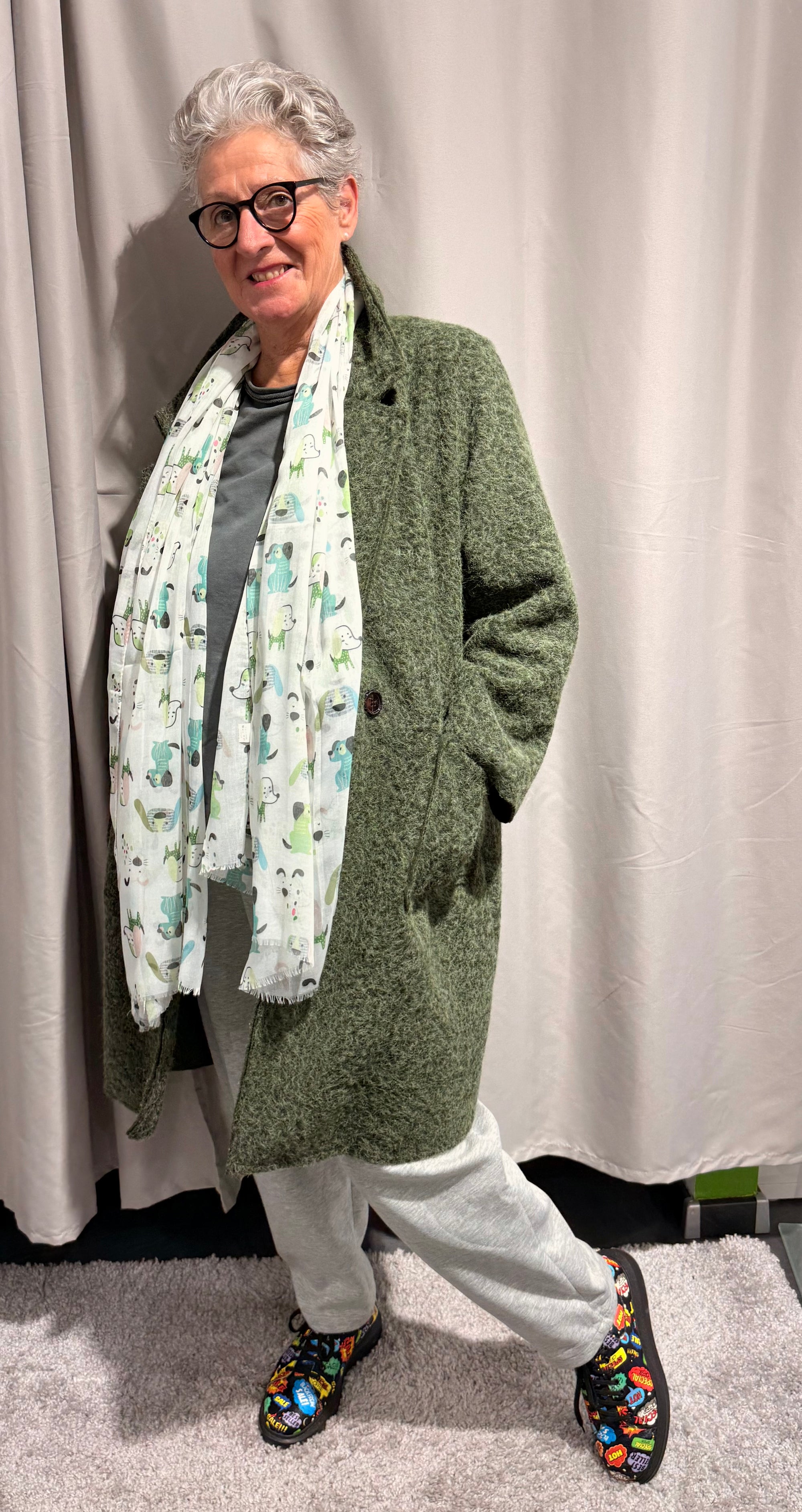 Acci Mantel, gehrock, Blazerjacke Onesize Medium grün