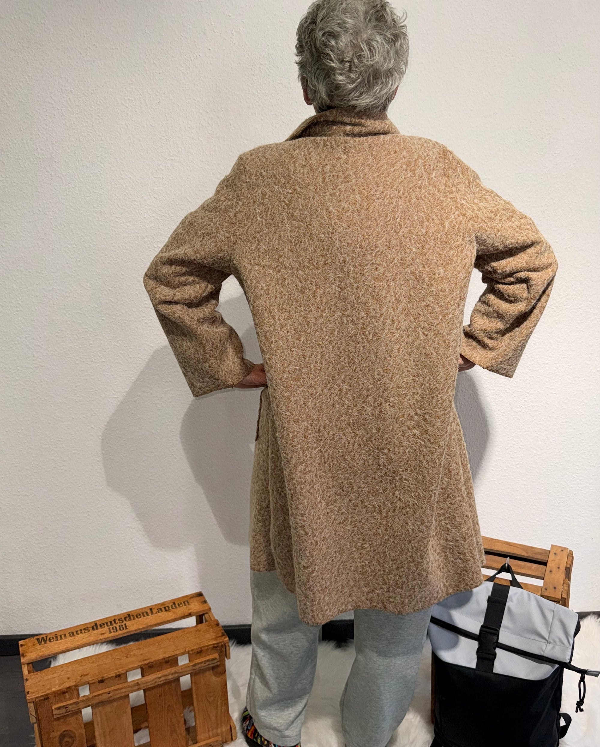 Accy Mantel, Gehrock, Blazermantel Onesize Medium beige