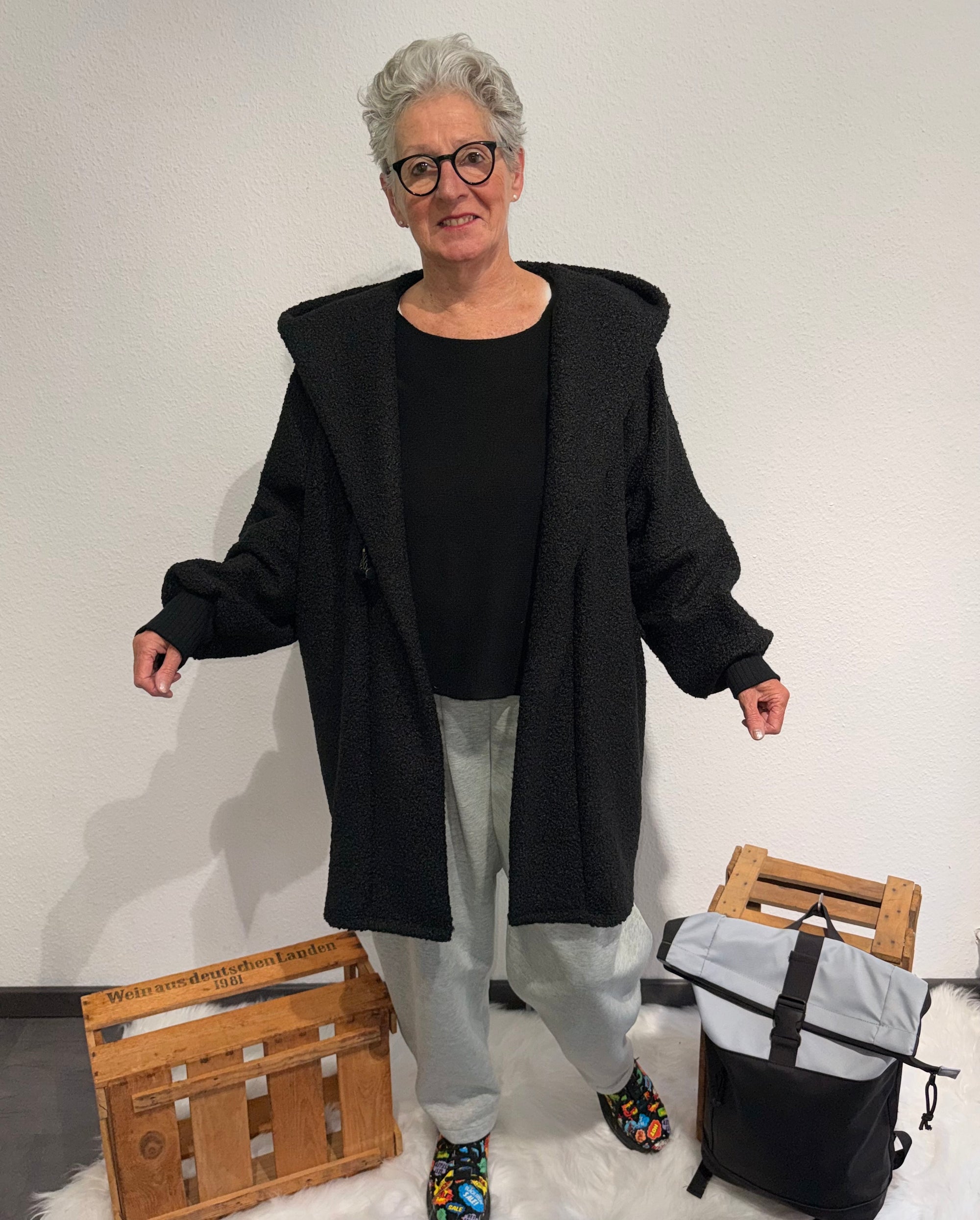Abo Jacke Onesize schwarz