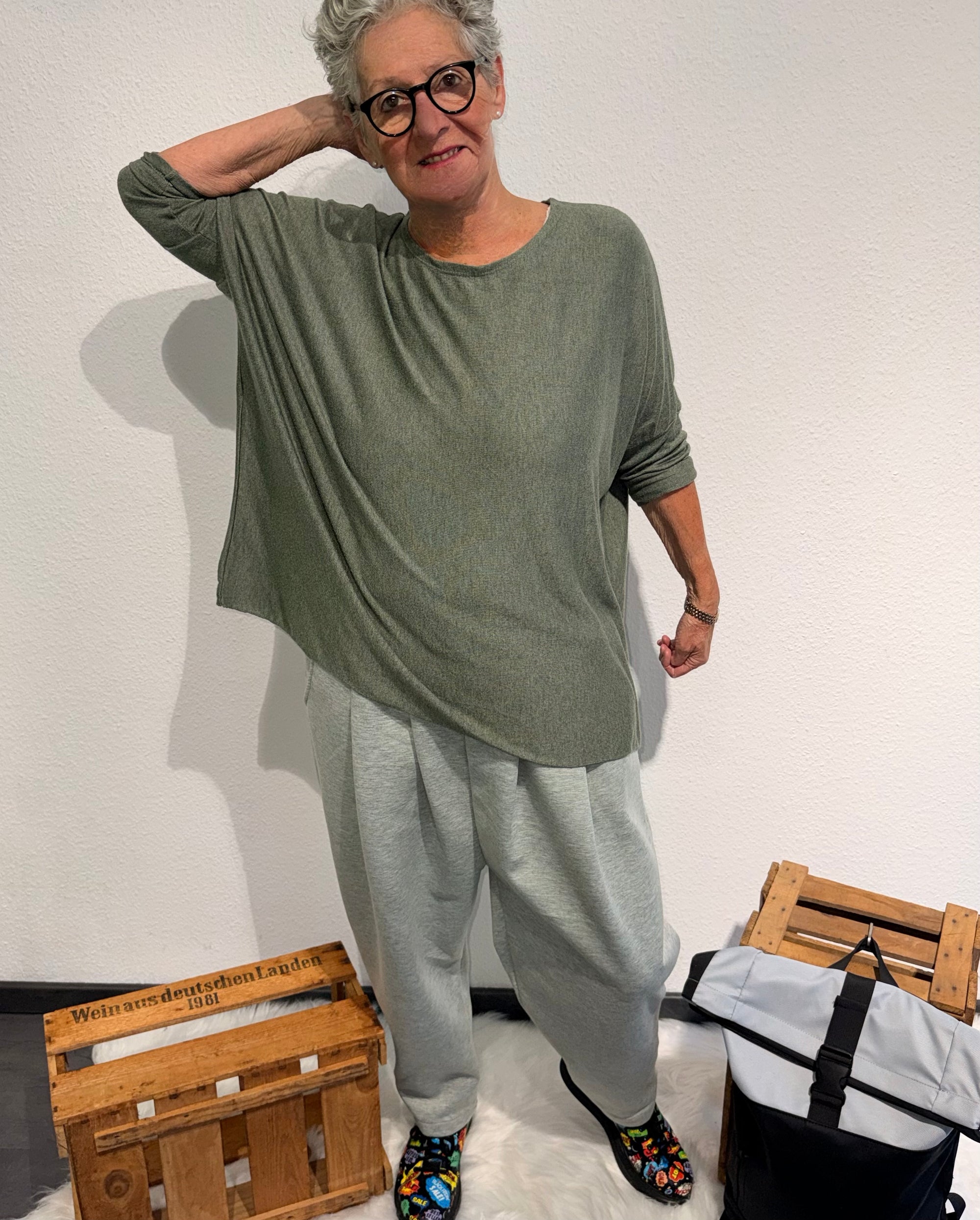Abi Pullover in Onesize khaki