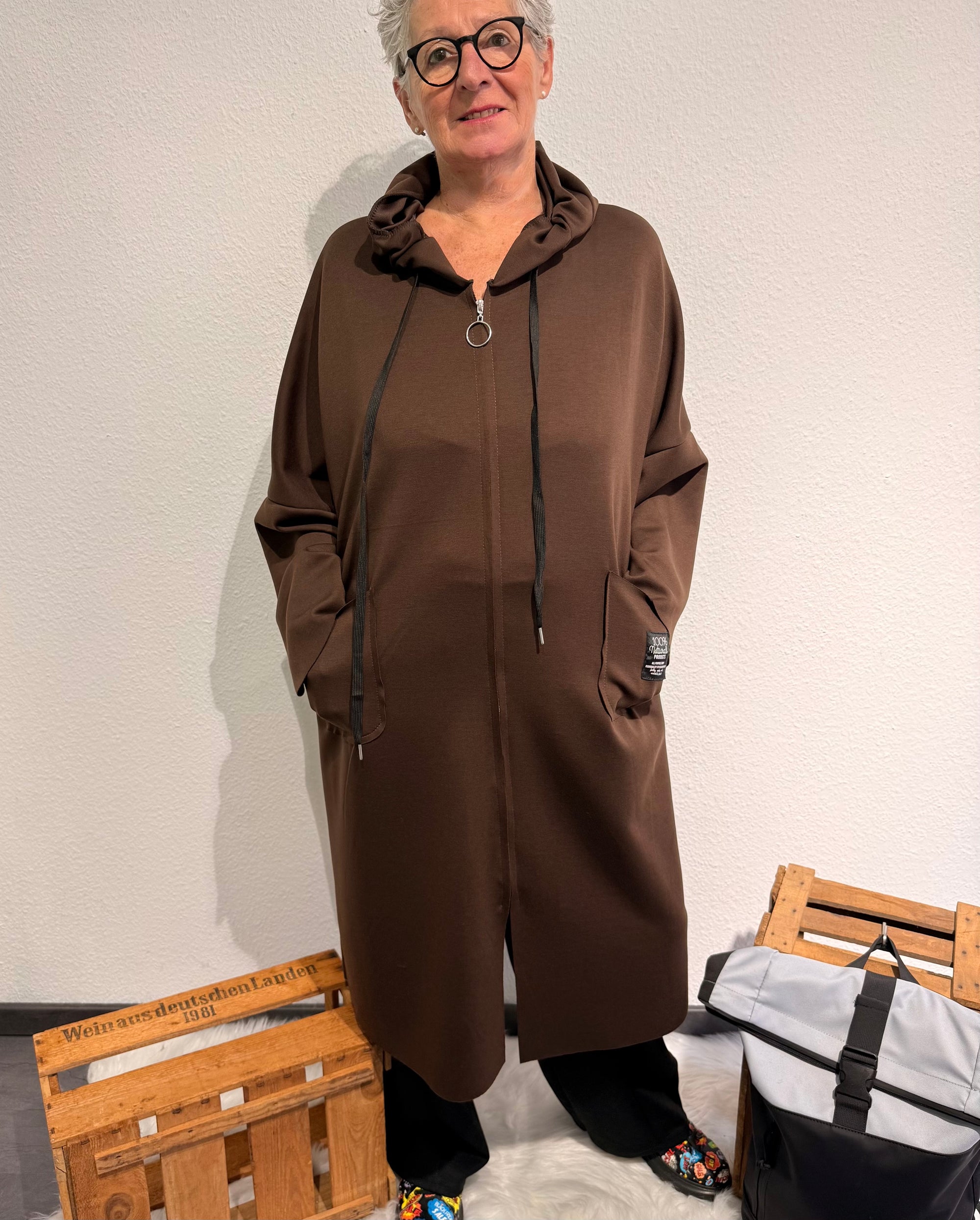 Abi Übergangsjacke mit Kapuze in Übergröße