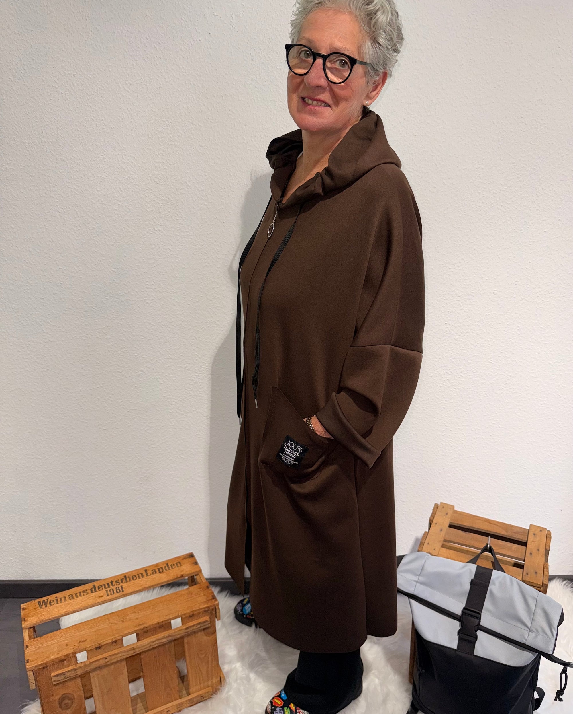 Abi Übergangsjacke mit Kapuze in Übergröße