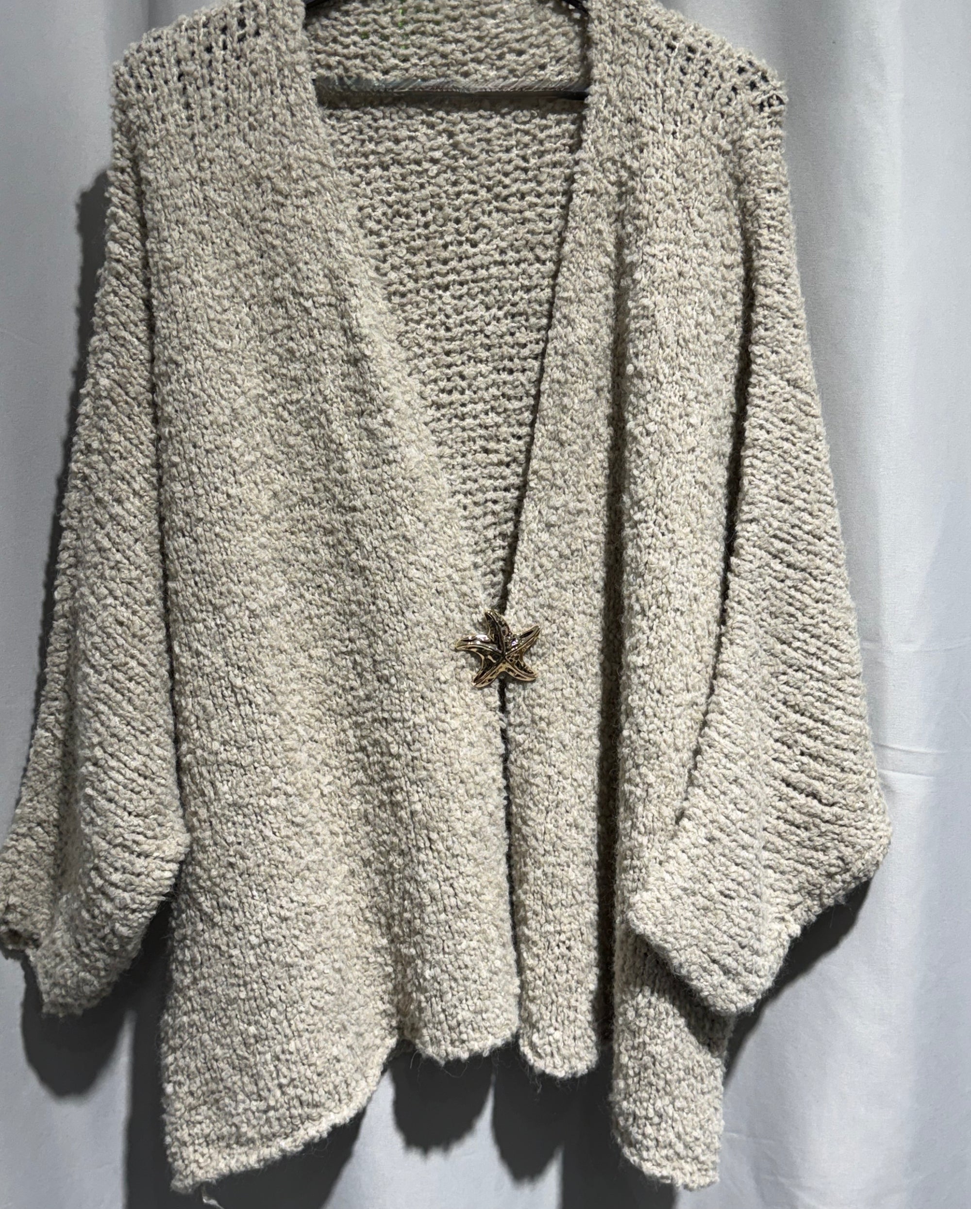 Affet Weste offen beige Big