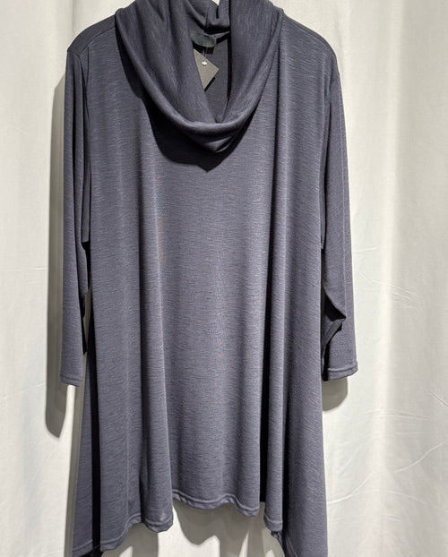 Abele Pullover Fallkragen big grau