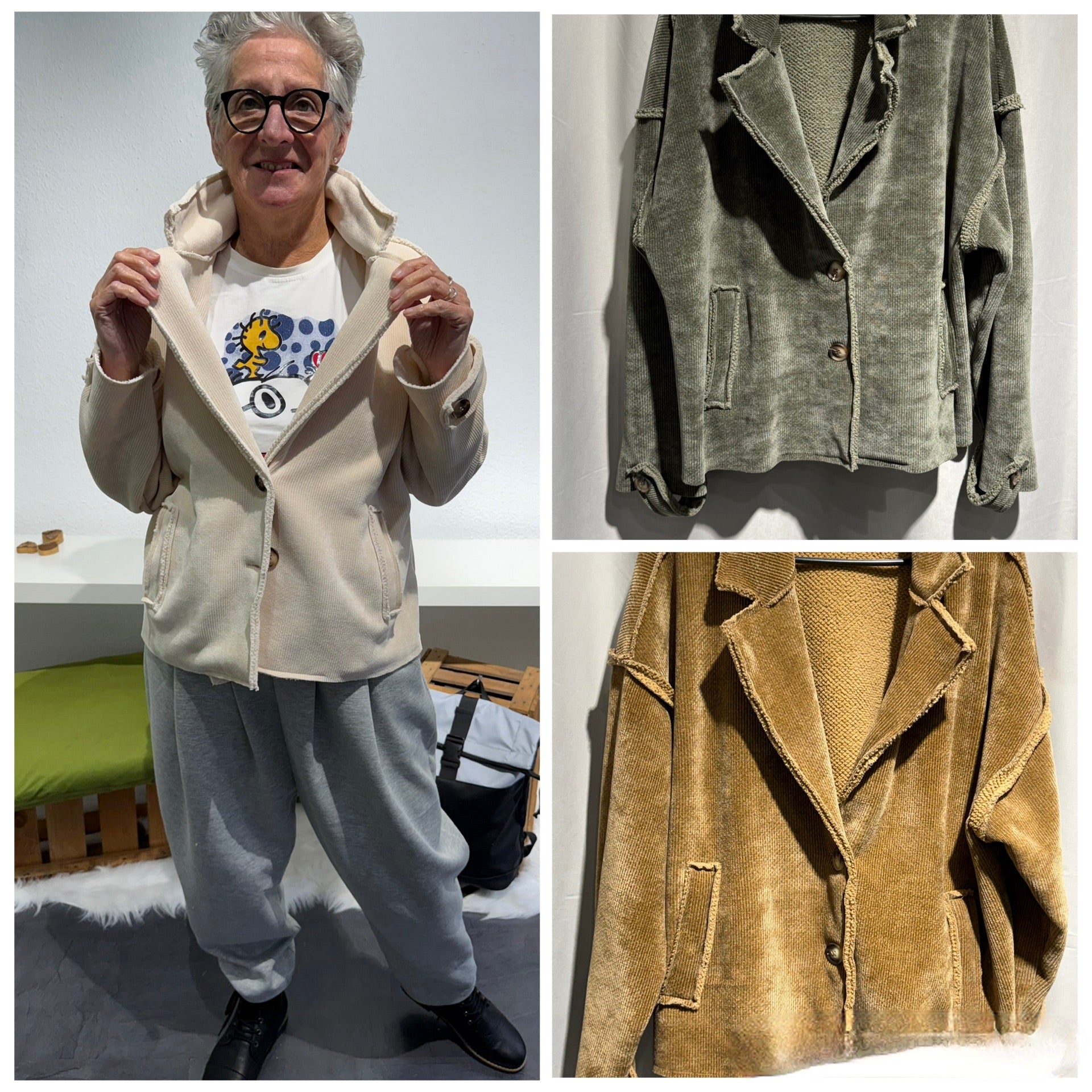 Anni Cord Jacke khaki