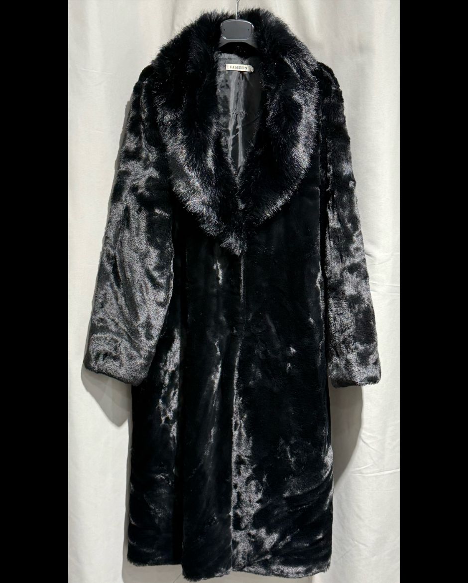 Daroni Fellmantel Kunstfell grau, Oesize