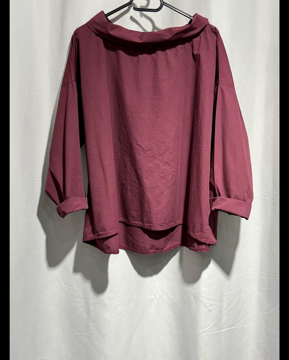 Bacy Bluse mit originellem Kragen Onesize